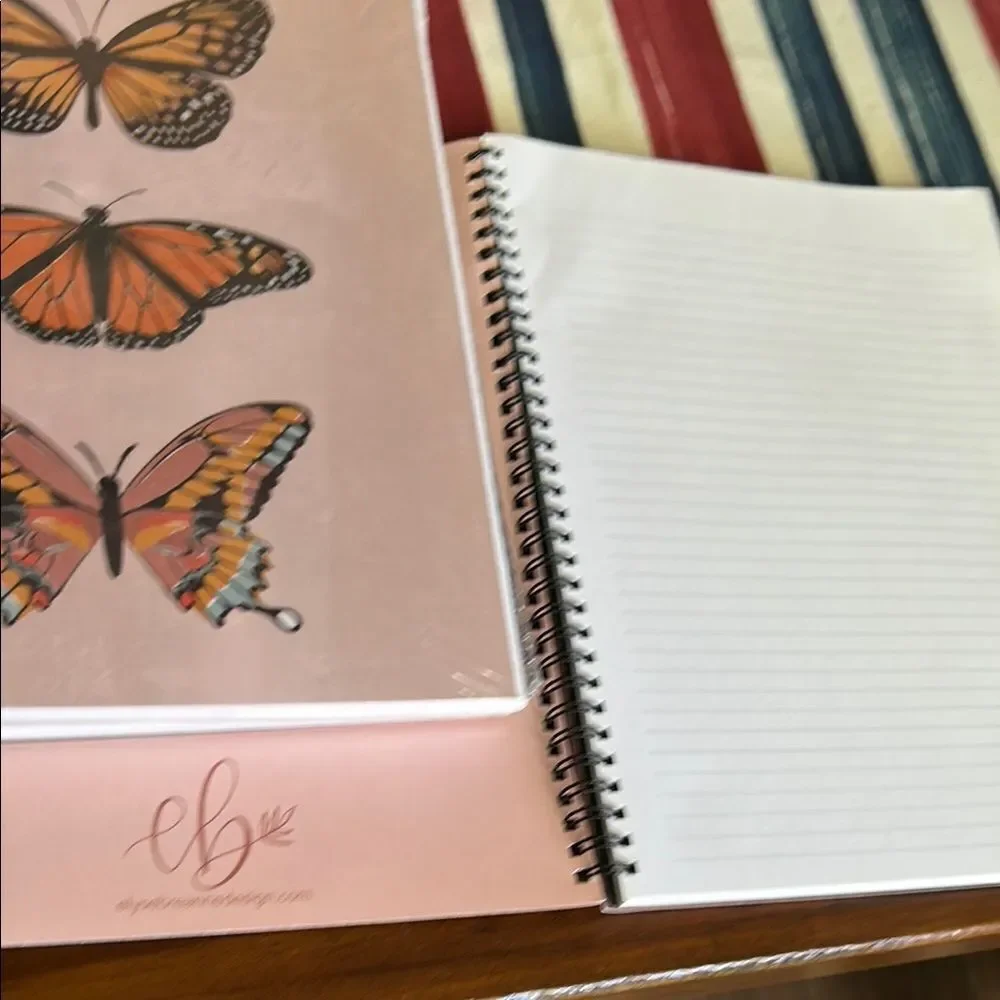 Elyse Breanne Butterfly Spiral Notebook - Pink Cover new set of 2
